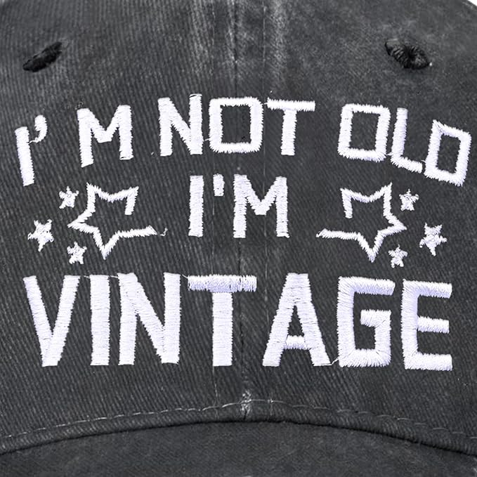Embroidered Baseball Cap for Women Men Vintage Adjustable Washed Distressed Denim Baseball Hat