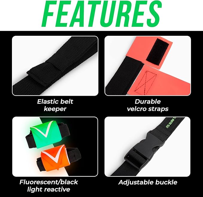 Glow in the Dark Flag Football Belts- Premium Flags - Image 3