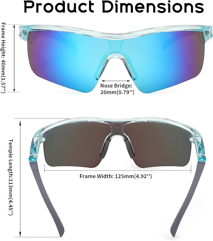 FEISEDY Kids Teens Baseball Polarized Sunglasses Sports TR90 Frame Boys Girls Cycling B2454