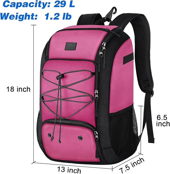 MATEIN Baseball Backpack, Softball Bat Bag with Shoes Compartment for Youth, Boys and Adult, Lightweight Baseball Bag with Fence Hook Hold TBall Bat, Batting Mitten, Helmet, Caps, Teeball Gear
