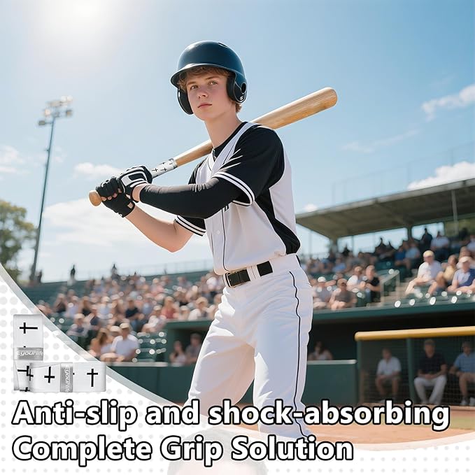 Eyourlife 2/4 Pack Baseball Bat Grip Bat Wraps for Baseball Lifestyle Softball Gifts Pro Feel Non-Slip Elite Batting Grip Tape for Bats Players
