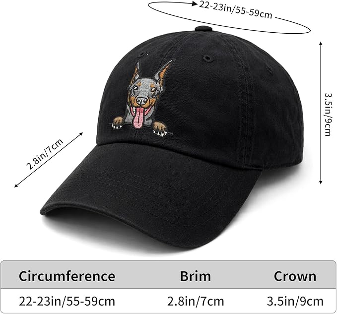 Pet Dog Lover Gifts,Embroidered Dog Baseball Hats for Men Women Dad Mom