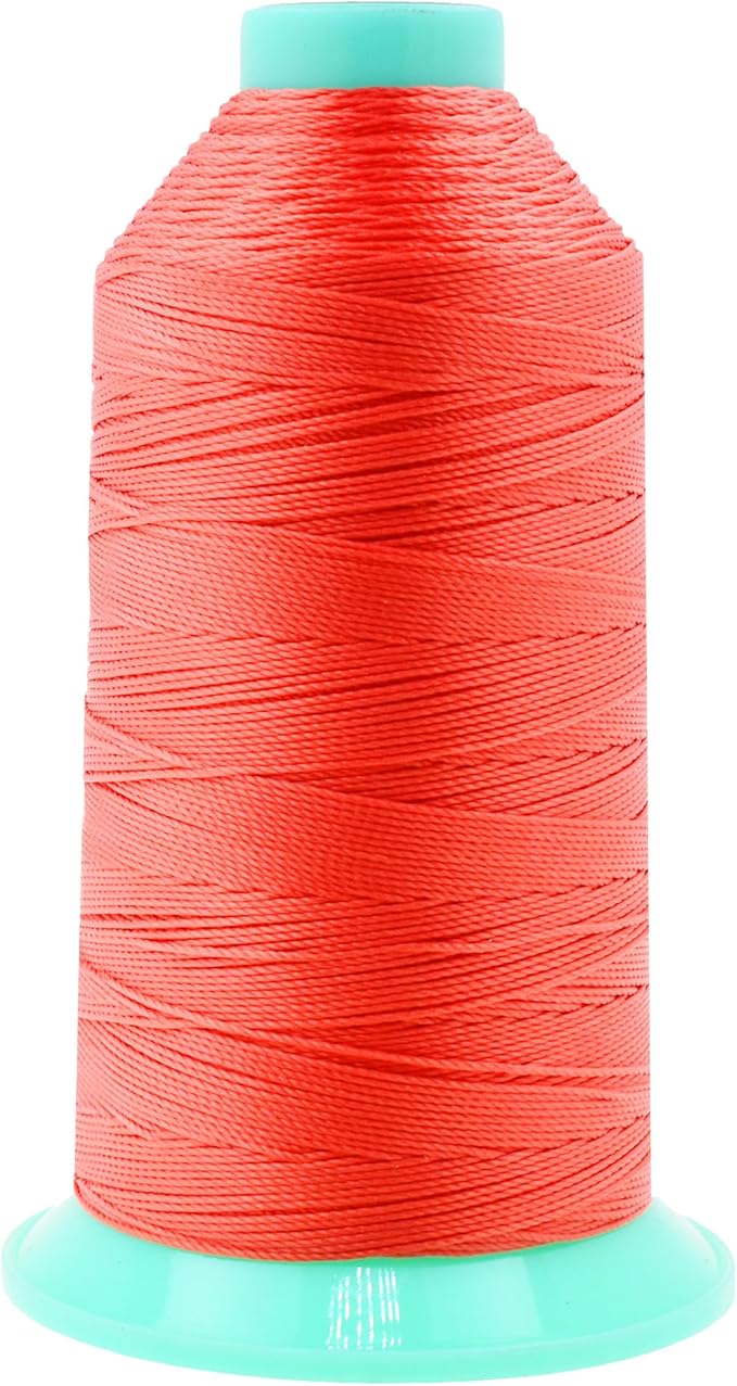 Mandala Crafts Bonded Nylon Thread Coral Heavy Duty Sewing Threads by MandalaCrafts