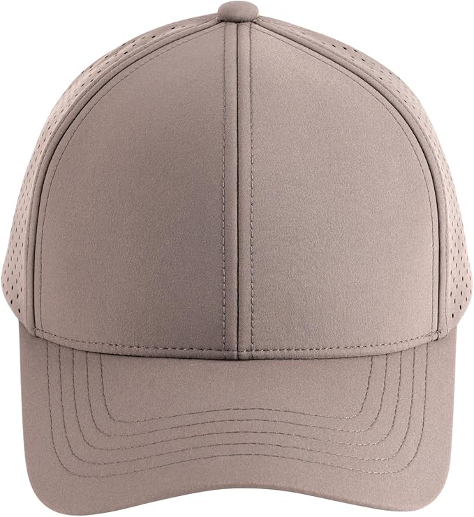 VOBOOM Men Quick Dry Baseball Cap Laser Cut Mesh Ball Curved Brim Snapback Hat