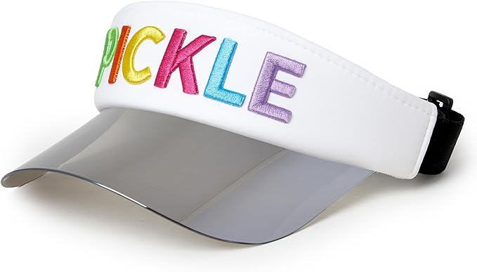 Funky Junque Women's UV 50 Adjustable Sun Visor - Golf Tennis Pickleball - Sports Themes Solid Colors Easter Pastels