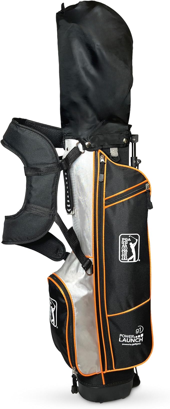 PGA Tour Youth Golf Club Set for Ages 5-15+ (3’5”-5’10”), Right and Left-Handed Kids Golf Sets – Beginner Junior Golf Clubs with Lightweight Stand Bag, Mallet Putter, Hybrid, Driver
