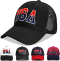 American Flag Patriotic Baseball Cap | Embroidered USA Flag 100% Cotton Adjustable Hat for Men & Women