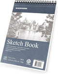Bachmore Sketchpad 9X12 Inch, 100 Sheets of TOP Spiral Bound Sketch Book by BB+Bachmore