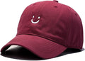 Umeepar Smile Face Baseball Cap for Women Men Adjustable Low Profile Unstructured Cotton Dad Hat