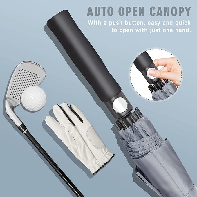 ZOMAKE Golf Umbrella Windproof, Extra Large Oversized Heavy Duty Double Canopy for Rain, Sports Games & Push Cart(51/54/62/68/72Inch)