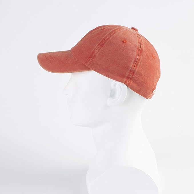 LANGZHEN Unisex Baseball Cap 100% Cotton Fits Men Women Washed Denim Adjustable Dad Hat