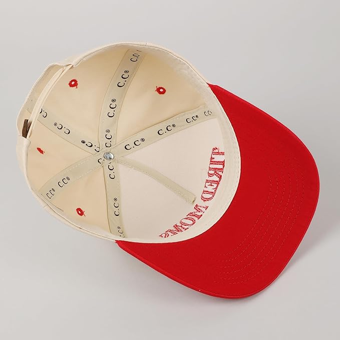 MIRMARU Two-Tone Vintage Canvas Trucker Hats for Men & Women, Adjustable Size Baseball Caps with Trendy Embroidered Design