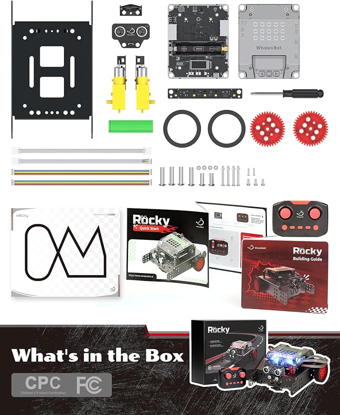 WhalesBot Rocky Smart Robot Car Coding & Remote Control Kit - Image 9