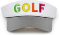 Funky Junque Women's UV 50 Adjustable Sun Visor - Golf Tennis Pickleball - Sports Themes Solid Colors Easter Pastels