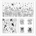 CHGCRAFT Polymer Clay Texture Sheet Mushrooms Silicone Texture Stamp Stars by chgcraft