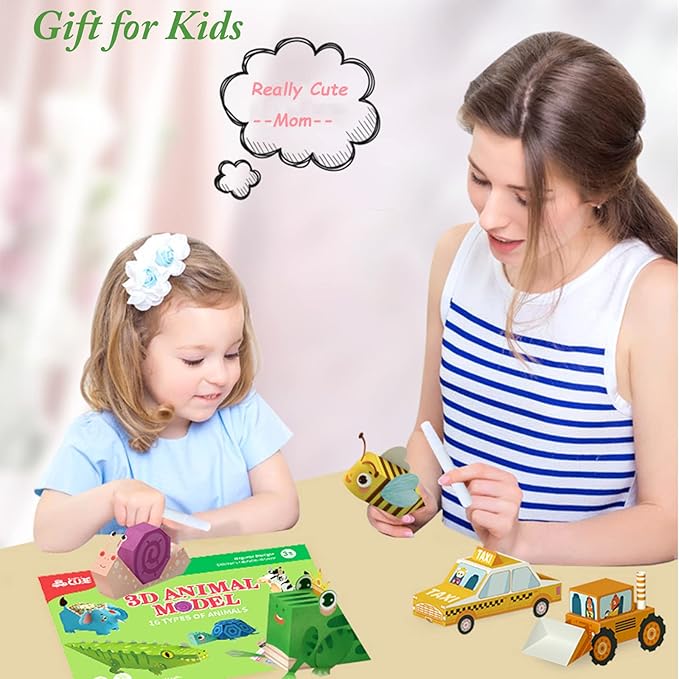 MIREONETRY Origami Kit for Kids Ages 6+, 16 Style 3D Animal Origami Paper Kit - Image 4