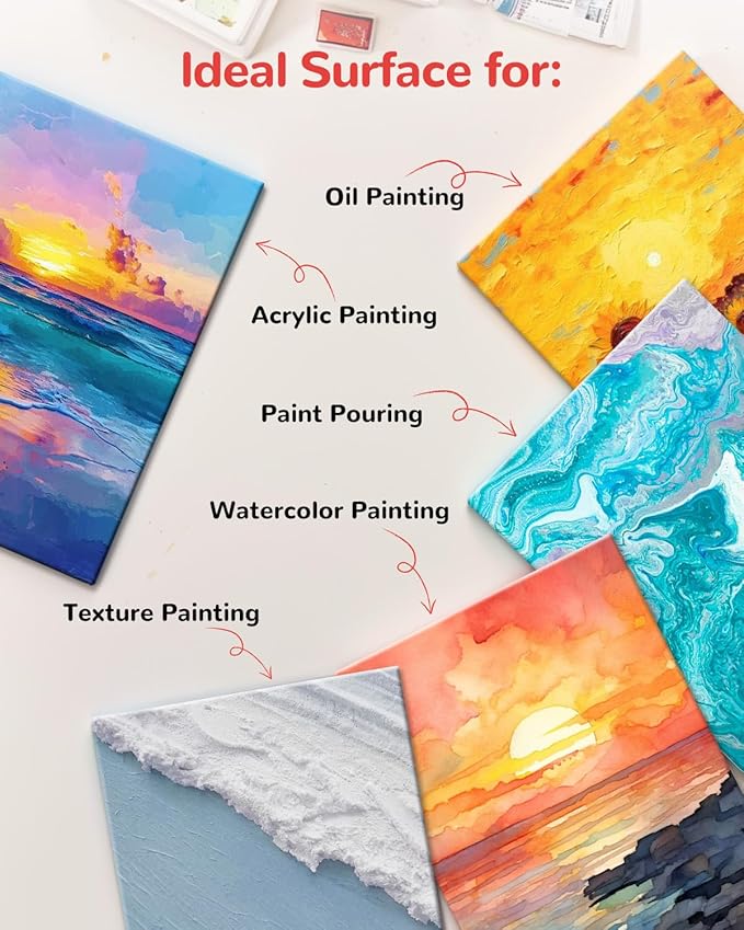 Canvas Boards for Painting 36 Pack, 11x14 Inch Blank Canvas Panels, 100% Cotton - Image 3