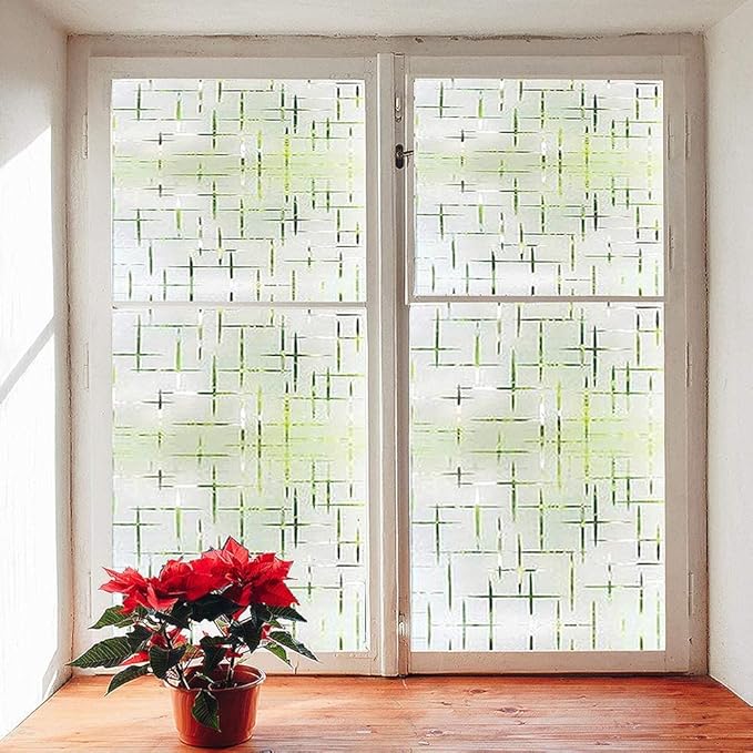 Finnez Frosted Window Film Non-Adhesive, Frosting Privacy Film - Image 4