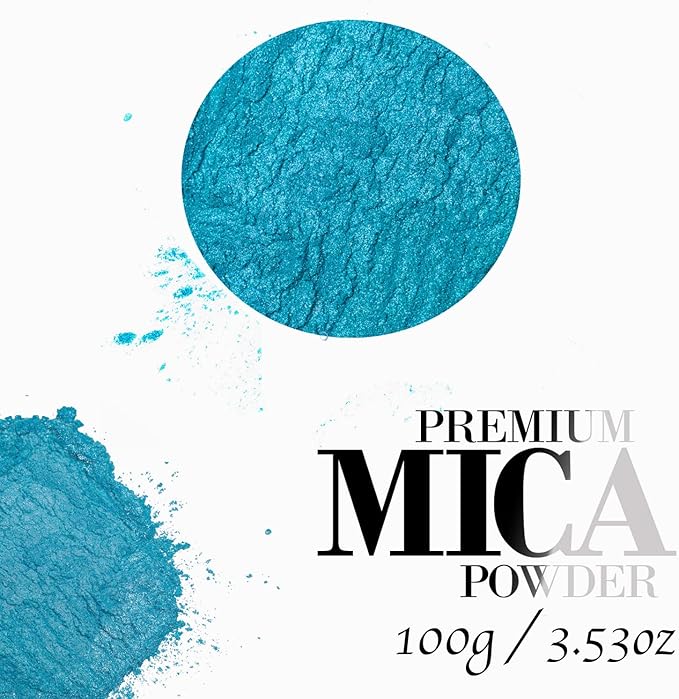 Turquoise Blue Mica Powder for Epoxy Resin 100g / 3.5oz. Sealed Bag Techarooz 2 - Image 2