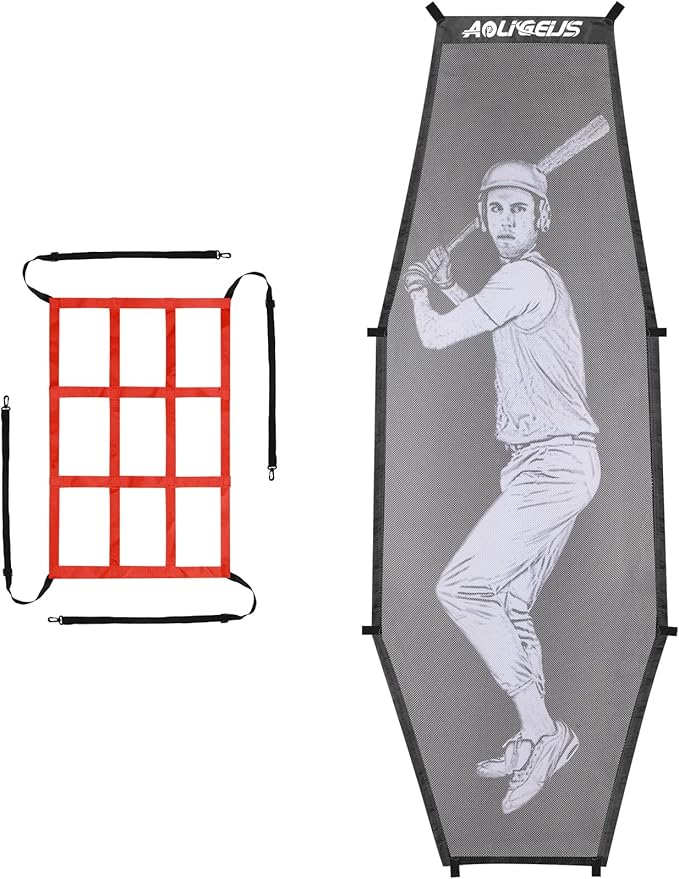 Baseball Softball Batter Dummy,Pitching Target,with Adjustable Strike Zone Attachment,Pitching Aid for Improved Accuracy