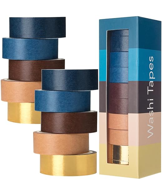 Mr. Pen- Washi Tape Set, 10 Rolls, Terra Nova Palette, Decorative Tape by MrPen