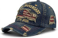 USA 250th Anniversary Hat, Adjustable 250th Anniversary Printed Patriotic Baseball Caps, Tribute Retro Washed Hat