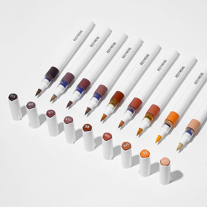 ROSYMENG 9 Color Acrylic Paint Pens, Quick-Drying Waterproof Acrylic Paint by Unknown