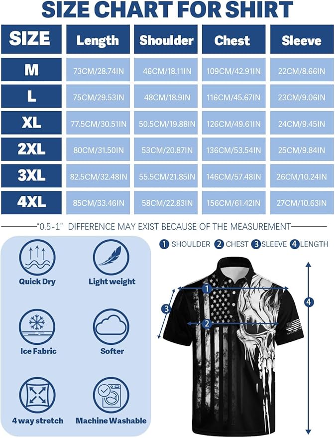 Mens Golf Shirts Golf Polo Shirts for Men Short Sleeve Polo Shirts Golf Gifts