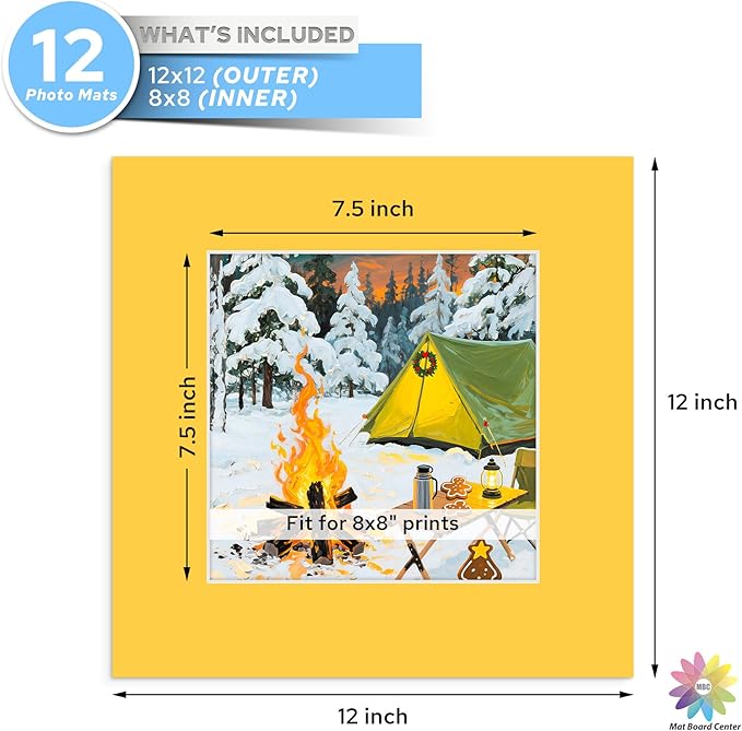 Mat Board Center, 12X12 Mix Color Mats - Image 2