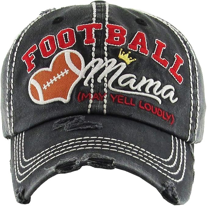 Funky Junque Distressed Vintage Baseball Cap - Embroidered Patch Women's Hat - Holiday, Lifestyle & Patriotic Designs