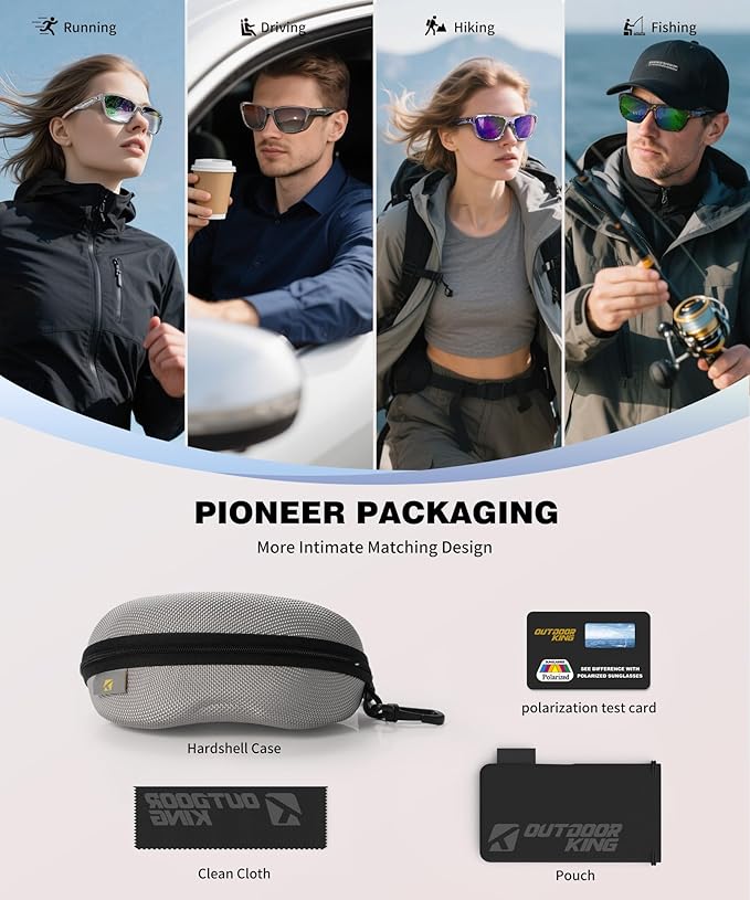 Polarized Running Sunglasses for Women Mens Sun Glasses for Cycling Fishing Driving Golf UV Protection