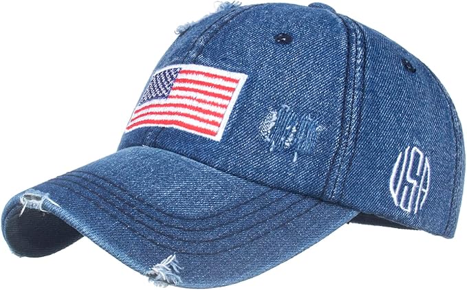 USA Flag Baseball Cap American Patriotic Trucker Hat Father Dad Mother Mom Adjustable Sportswear Hat for Men Women Adults
