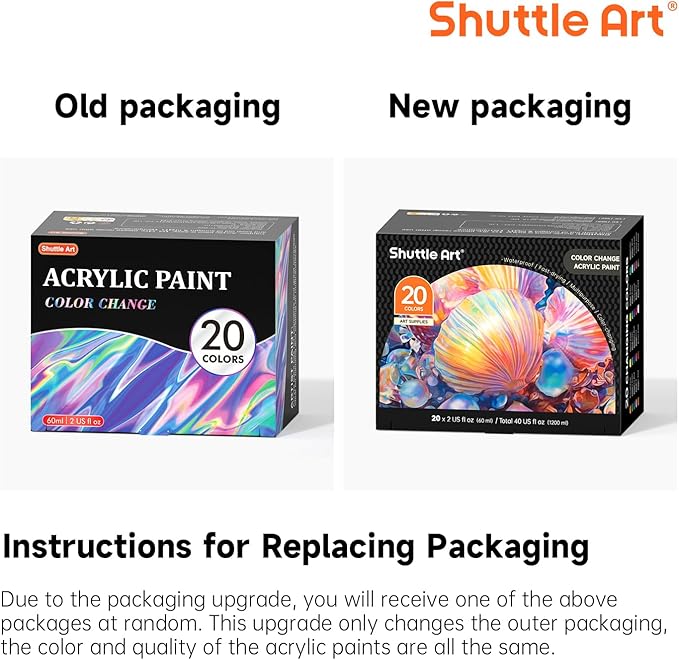 Shuttle Art Color Change Acrylic Paint, 20 Chameleon Colors Acrylic Paint - Image 8