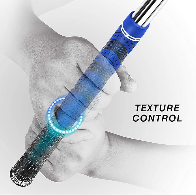 CHAMPKEY Premium Hybrid Golf Grips 13 Pack with All Repair Kits - All Weather Performance Golf Club Grips - High Traction and Control Half Corded Golf Grips for Men