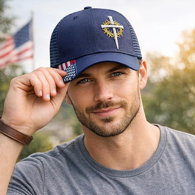 Christian Hats for Men,Cross Hats for Men,Jesus hat,Christian Religious Gifts for Birthday/Christmas