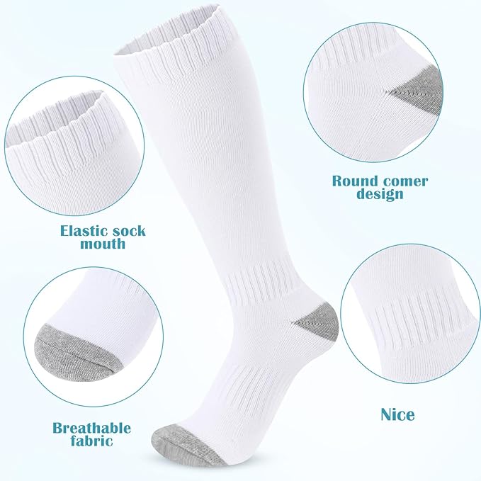 Haysandy 2 Pairs Baseball Softball Socks Athletic Soccer Football Sports Socks Over the Calf for Adult Men Women