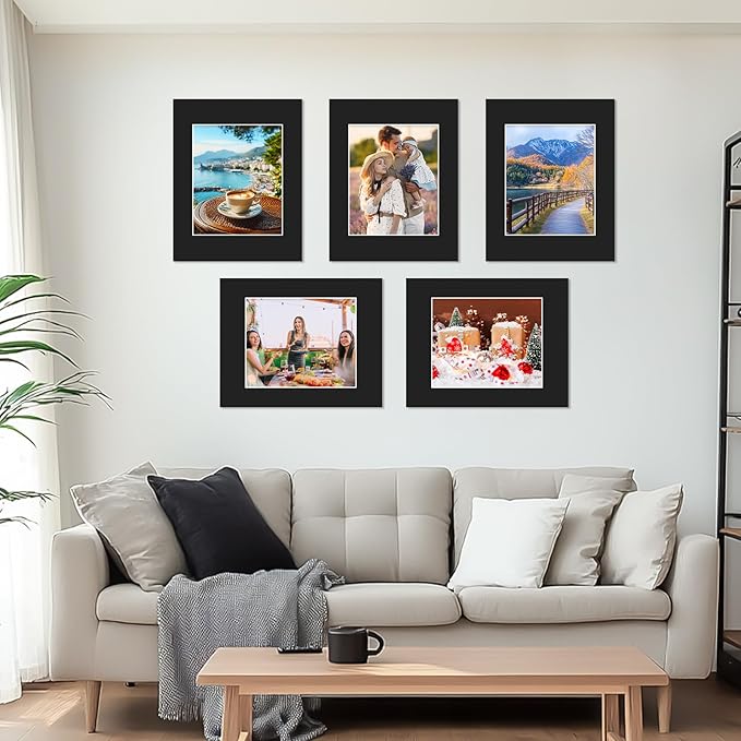 Prudiut 15 Pack 11x14 Black Picture Mats, Frame Mattes - Image 6