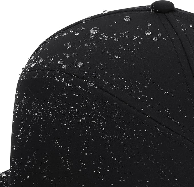 Quick Dry Baseball Cap Flat Brim Snapback Hat Sun and Rain Protection Golf Hat for Men Women