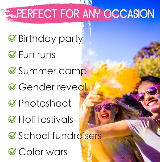 ARELUX Color Powder Balls-48 Packs Holi Powder Colors Chalk Balls, 200+ Throws - Image 7