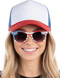 Funky Junque Premium Mesh Snapback Trucker Hat - Stylish Comfort for All - Patriotic, Humor & More