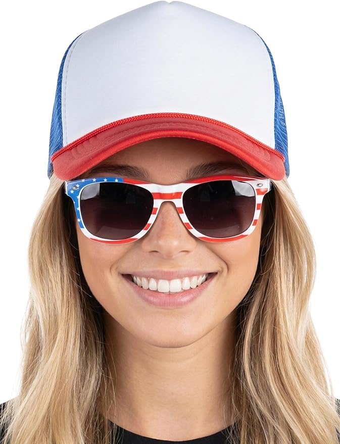 Funky Junque Premium Mesh Snapback Trucker Hat - Stylish Comfort for All - Patriotic, Humor & More