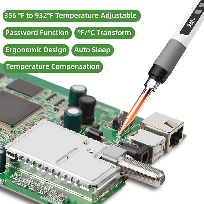 Soldering Iron Kit, 190W Soldering Gun, 110V LED Solder Kit - Image 4