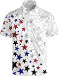 Golf Polo Shirts for Men Funny Print Short Sleeve Golf Shirts Performance Golf Polos