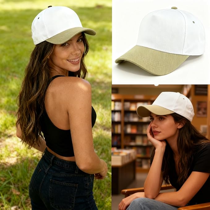 Hat Funny Embroidered Trucker Hat Adjustable Two Tone Snapback Canvas Baseball Cap for Womens
