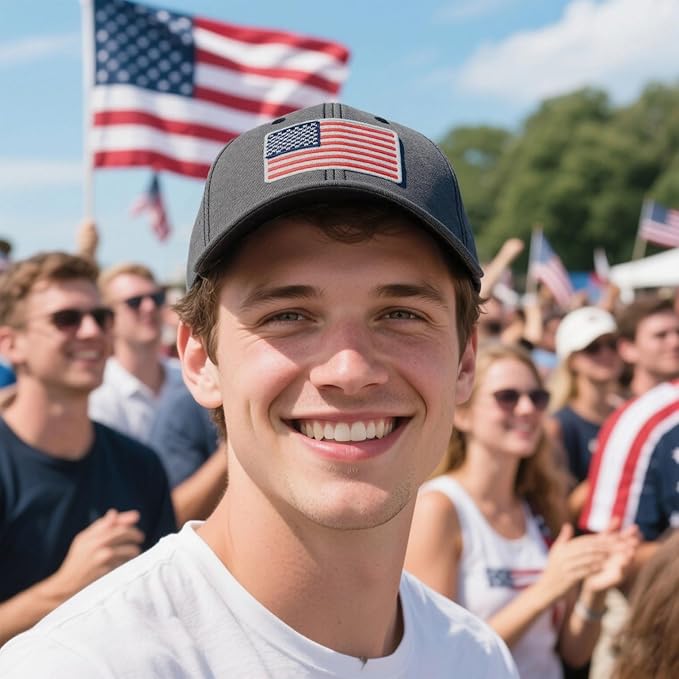 2-Pack USA Flag Hats for Men Baseball American Flag Hats for Men USA Cap USA Tactical Washed for Women