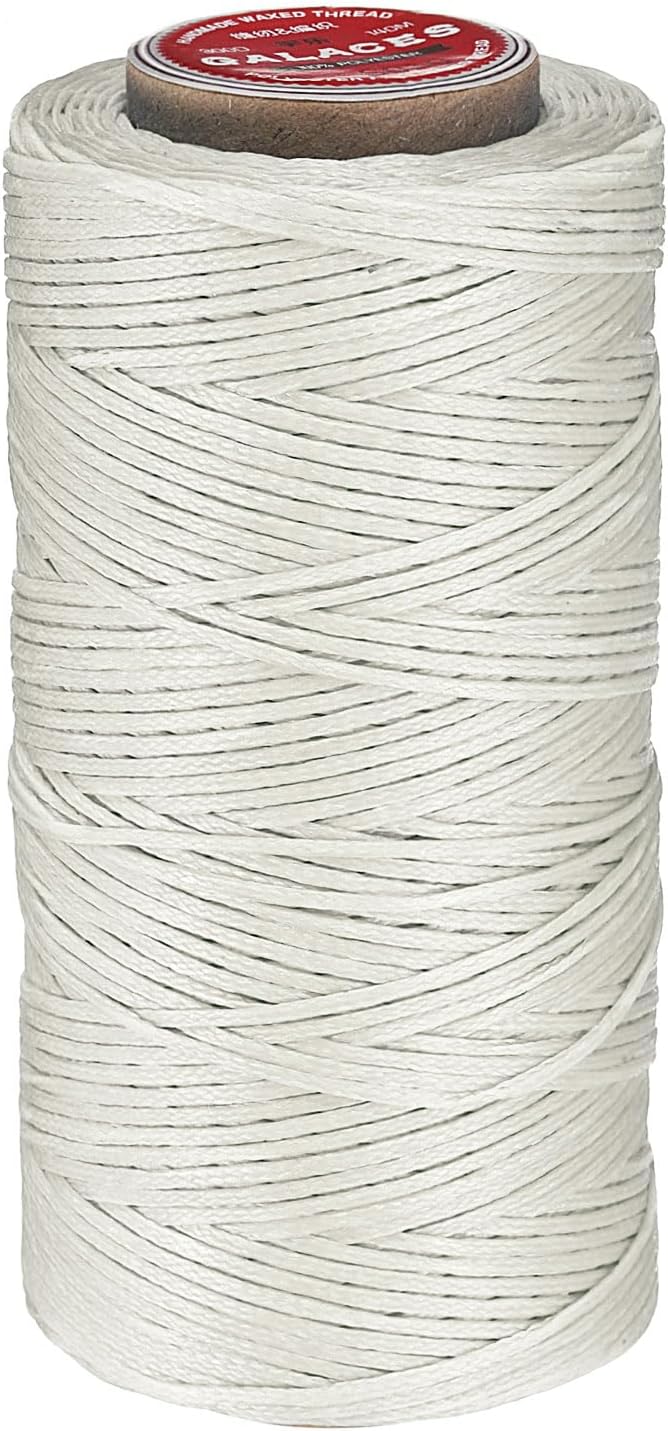 uxcell Flat Leather Sewing Waxed Thread, 140m / 153 Yards Polyester Wax String by uxcell
