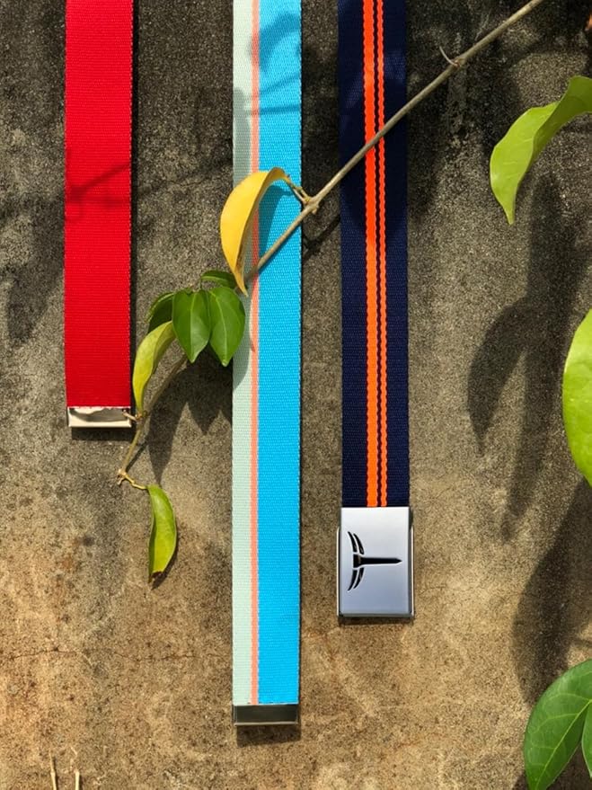 Teeoff 3 Pack Golf Web Belt Reversible Metal Buckle