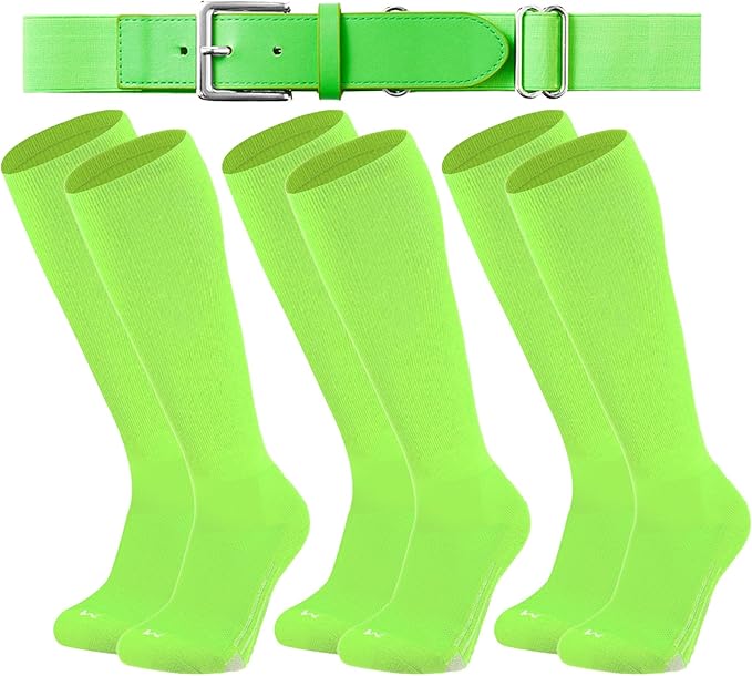 Youth Elite Baseball/Softball Socks & Belt Combo (3 Pairs of Socks with 1 Belt)