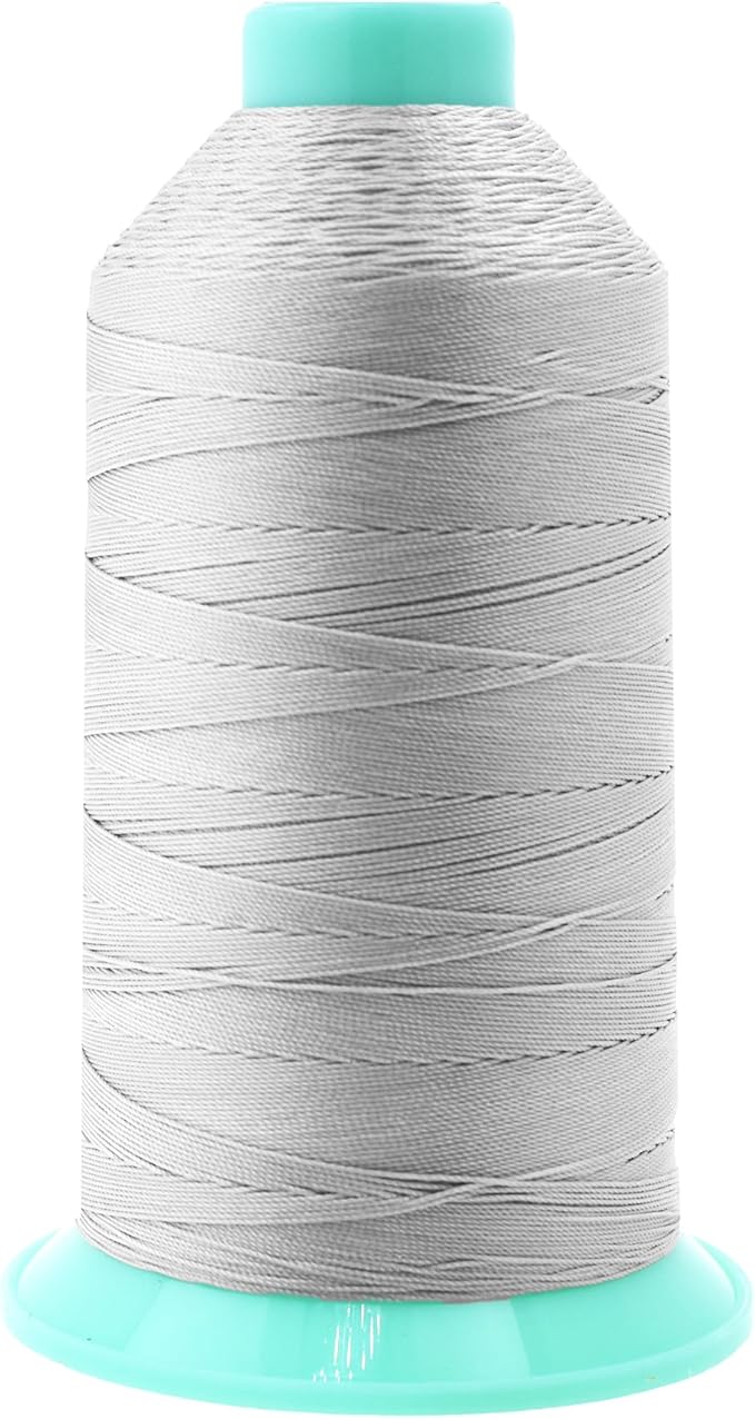 Mandala Crafts Bonded Nylon Thread Silver Heavy Duty Sewing Threads by MandalaCrafts