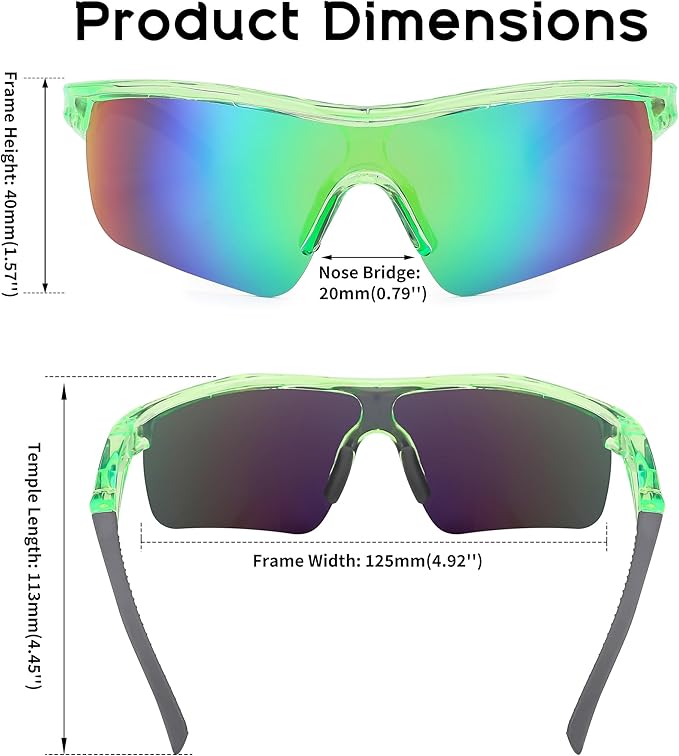 FEISEDY Kids Teens Baseball Polarized Sunglasses Sports TR90 Frame Boys Girls Cycling B2454